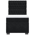 vidaXL Sommier à lattes de lit avec matelas Noir 100x200 cm Velours