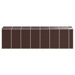 vidaXL Abri de jardin marron 191 x 640 x 198 cm en acier galvanisé