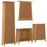 vidaXL Ensemble de meubles de salle de bain 4 Pièces bois de pin massif