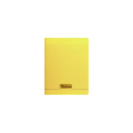 Cahier 60 pages seyès 90 g  couverture polypropylène jaune  format 17 x 22 cm  CALLIGRAPHE