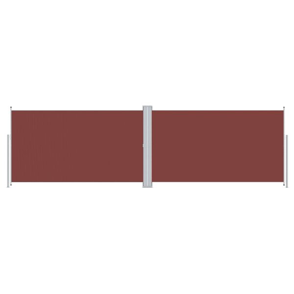 vidaXL Auvent latéral rétractable Marron 160x600 cm