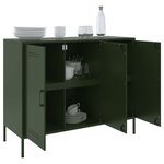 vidaXL Buffet vert olive 100 5x39x79 cm acier laminé à froid