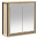 vidaXL Armoire murale de salle de bain miroir chêne sonoma 60x21x60 cm