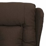 vidaXL Fauteuil de massage Marron foncé Tissu