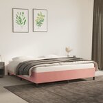 VidaXL Cadre de lit sans matelas rose 180x200 cm velours