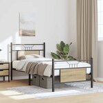 vidaXL Cadre de lit sans matelas chêne sonoma 90x200 cm