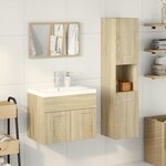 vidaXL Ensemble de meubles de salle de bain 3 Pièces chêne sonoma