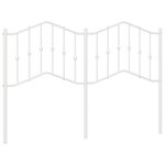 vidaXL Tête de lit métal blanc 140 cm