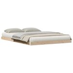 vidaXL Cadre de lit surélevé Naturel 213.5 x 104 x 9 cm Pin massif
