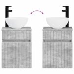 vidaXL Meuble de lavabo mural Gris béton 39 x 41 x 64 5 cm