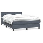 vidaXL Sommier à lattes de lit et matelas gris foncé 140x220cm velours