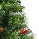 vidaXL Sapin de Noël artificiel avec pommes de pin et baies 150 cm