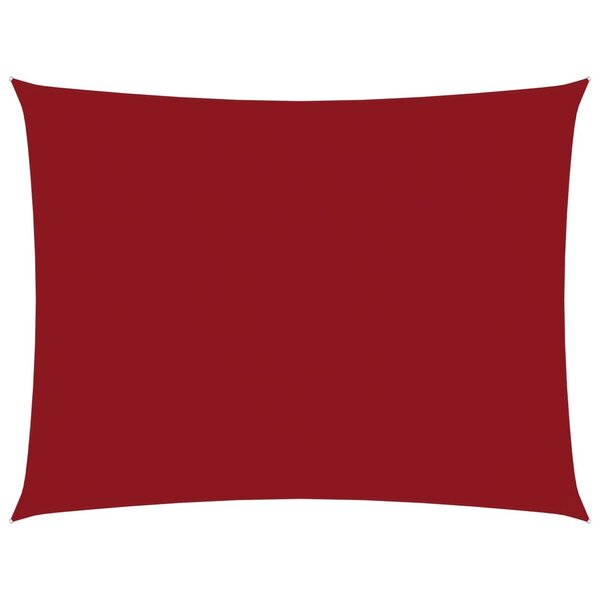 vidaXL Voile de parasol Tissu Oxford rectangulaire 5x6 m Rouge