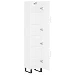 vidaXL Buffet haut Blanc 34 5x34x180 cm Bois d'ingénierie