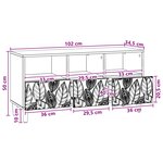 vidaXL Meuble TV 102 x 34 5 x 50 cm Chêne fumé Bois d'ingénierie