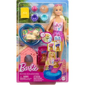 Mattel JBF35 - Barbie - Coffret piscine des chiots avec poupée