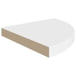 vidaXL Étagère d'angle flottante Blanc 35x35x3 8 cm MDF