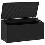 vidaXL Boîte de rangement de jardin noir 110x50x58 cm résine tressée