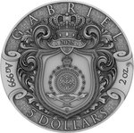 Pièce de monnaie en Argent 5 Dollars g 62.2 (2 oz) Millésime 2025 Archangels GABRIEL