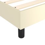 vidaXL Lit à sommier tapissier avec matelas Crème 160x200cm Similicuir