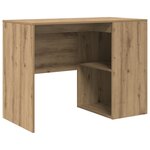 vidaXL Bureau d'écriture Chêne artisanal Panneau de particules Moyenne