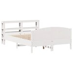 vidaXL Cadre de lit sans matelas blanc 140x190 cm bois de pin massif