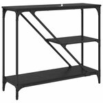 vidaXL Table console Chêne noir 88 5 x 30 x 75 cm Bois d'ingénierie
