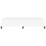 vidaXL Cadre de lit avec matelas Blanc pur 120 x 200 cm tissu