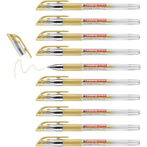 Roller à Encre Gel Grip 2185 Or Pointe 0 7 mm x 10 EDDING