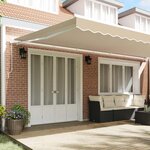 vidaXL Auvent Rétractable Beige 600 × 300 cm Polyester et métal