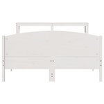 vidaXL Cadre de lit sans matelas blanc 150x200 cm bois de pin massif