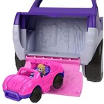 POLLY POCKET - La Voiture Secrete - Inclut 1 Véhicule et 1 Micro-Véhicule, 2 Figurines (7 CM et 2,5 CM) & des Accessoires