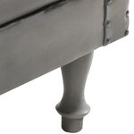 vidaXL Chaise cabriolet Gris cuir véritable