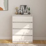 vidaXL Armoire d'appoint Blanc 60x36x84 cm Bois de pin massif