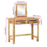 vidaXL Table de Toilette avec tiroir Marron 100 x 40 x 120 cm