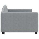 vidaXL Lit de repos sans matelas gris clair 90x200 cm tissu