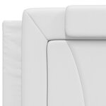 vidaXL Lit avec matelas blanc 200x200 cm similicuir