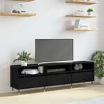 vidaXL Meuble TV Chêne noir 150x30x44 5 cm Bois d'ingénierie
