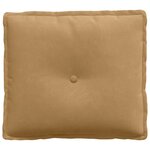 vidaXL Coussin de Dos Marron 50 x 45 cm Tissu en velours côtelé