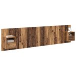 vidaXL Tête de lit avec armoire 3 Pièces Bois Ancien Bois d'ingénierie
