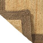 vidaXL Tapis de surface Gris 120 x 170 cm Jute