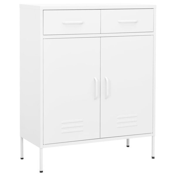 vidaXL Armoire de rangement Blanc 80x35x101 5 cm Acier