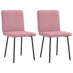 vidaXL Chaises à manger lot de 2 Rose Velours