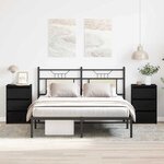 vidaXL Cabinet de chevet 2 Pièces Chêne noir 40 x 35 x 62 5 cm