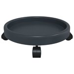 vidaXL Chariots à plantes avec roues 2 Pièces gris diamètre 34 cm 35 kg