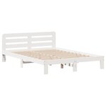 vidaXL Cadre de lit sans matelas blanc 140x190 cm bois de pin massif