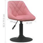 Vidaxl tabouret de bar rose velours