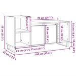vidaXL Meuble TV vieux bois 100x35x55 cm bois d'ingénierie