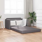vidaXL Canapé-Lit Gris 124 x 71 x 78 cm Cuir artificiel