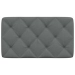 vidaXL Coussin de tête de lit gris foncé 90 cm tissu